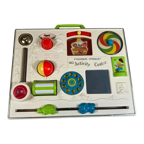 1970 Fisher-Price Activity Center Vintage Baby Toy Spinner Classic Nursery Decor - Picture 2 of 13